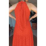 Vestido Laise Flor Chiclé Vermelha