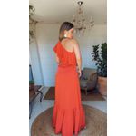 Vestido Ombro Só Monica Chiclé Vermelha