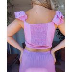 Conjunto Top E Saia Cigana Rosa