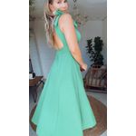 Vestido Gode Alça Laço Verde