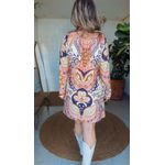 Vestido Curto Beleza Boho Estampado