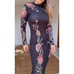 Vestido Midi Jardim Maravilhoso Estampado