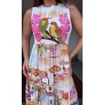 Vestido Cropped Farm Rio Passaros Estampado
