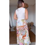 Vestido Cropped Farm Rio Passaros Estampado