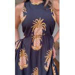 Vestido Midi Amalfi Abacaxi Estampado