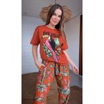 Tshirt Média Pássaros Estampado