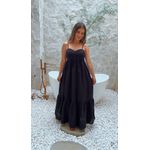 Vestido Linho Elizabete Preto