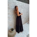 Vestido Linho Elizabete Preto