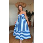 Vestido Alcinha Listras Azul