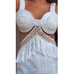 Vestido Mirela Franja Branco