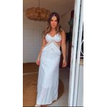 Vestido Mirela Franja Branco