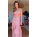 Vestido Estela Chiclé Rose