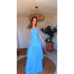 Vestido Estela Chiclé Azul Claro