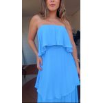 Vestido Tangerina Chiclé Azul Claro