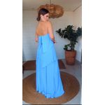 Vestido Tangerina Chiclé Azul Claro