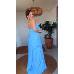 Vestido Tangerina Chiclé Azul Claro