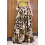 Calça Pantalona Mistura De Caju Estampado