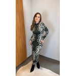 Vestido Midi Gráfico Mistico Estampado