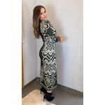 Vestido Midi Gráfico Mistico Estampado
