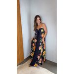 Vestido Longo Vestida De Flor Estampado
