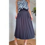 Saia Plissada Chiclé Preto