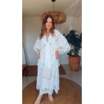 Vestido Cropped Barrado Artesanal Estampado