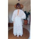 Vestido Cropped Barrado Artesanal Estampado