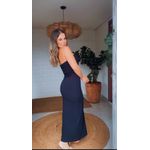 Vestido Sem Alça Gota Rib Preto