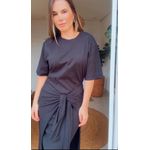 Vestido Tshirt Amarração Preto