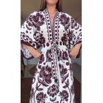 Vestido Longo Floral Arabesco Estampado