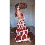 Vestido Maxi Coração Estampado