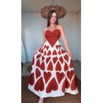 Vestido Maxi Coração Estampado
