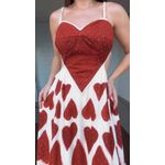 Vestido Maxi Coração Estampado