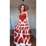 Vestido Maxi Coração Estampado