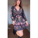 Vestido Curto Jardim Maravilhoso Estampado