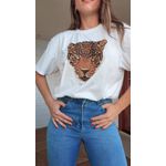 T-shirt Media Onça Off White