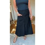 Saia Lorena Suede Preto
