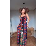 Vestido Midi Lenço Tropicalia Estampado