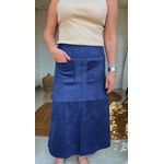 Saia Lorena Suede Azul Marinho