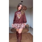 Vestido Moletom Risquinho De Onça Estampado
