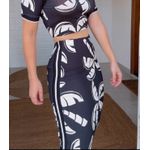 Saia Midi Coqueirada Estampado