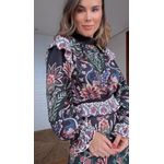 Blusa Manga Jardim Maravilhoso Estampado