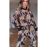 Casaco Cropped Cavalo Onça Estampado