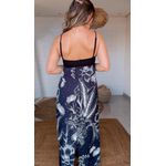 Vestido Longo Alça Céu De Flor Estampado