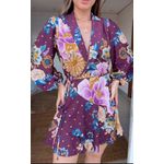 Vestido Curto Jardim Delicado Estampado