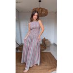 Vestido Lastex Listra Pipa Estampado