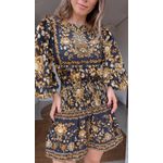 Vestido Curto Mg Flora Abacaxi Estampado