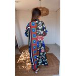 Vestido Camisa Lenço Tropical Estampado