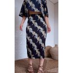 Saia Midi Zebra Estampado