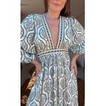Vestido Longo Brilho De Abacaxi Estampado